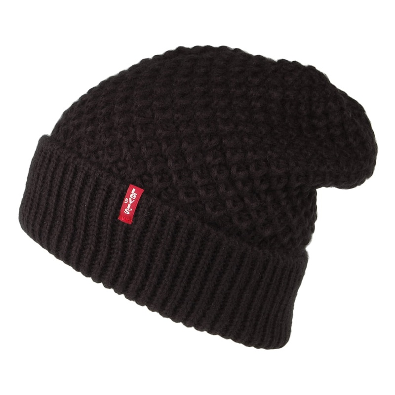 Levi’s Hats Classic Knit Beanie Hat – Black 1-Size