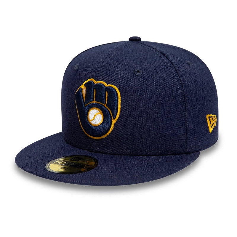 Milwaukee Brewers 59FIFTY MLB AC Perf Navy Cap 6-7/8