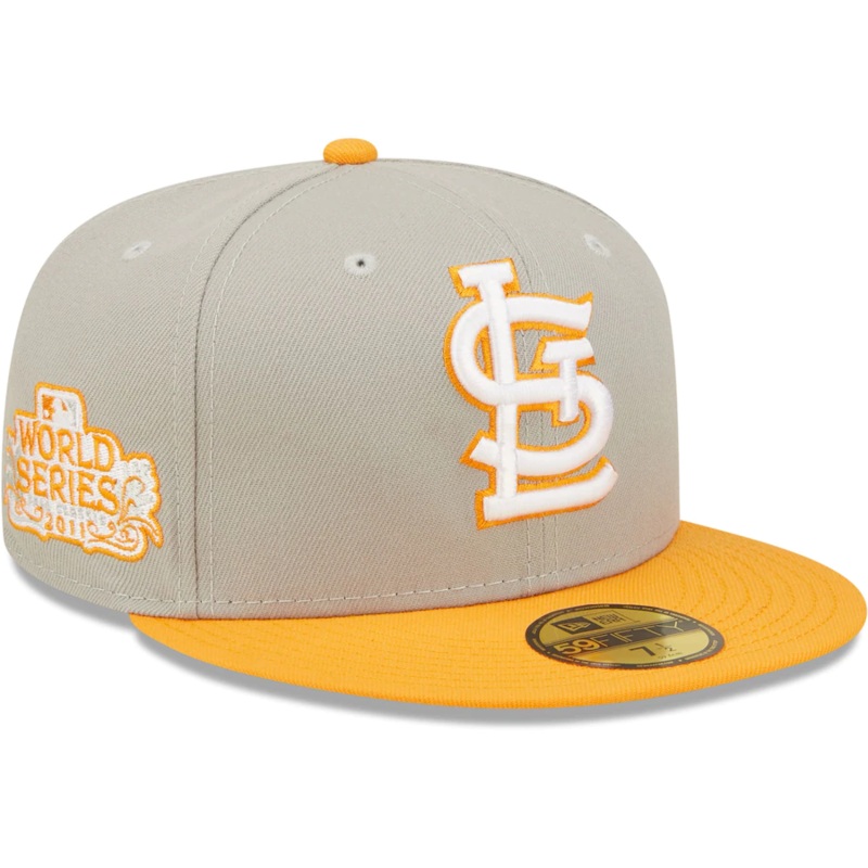 New Era St. Louis Cardinals Gray/Orange 2011 World Series Cooperstown Collection Undervisor 59FIFTY Fitted Hat
