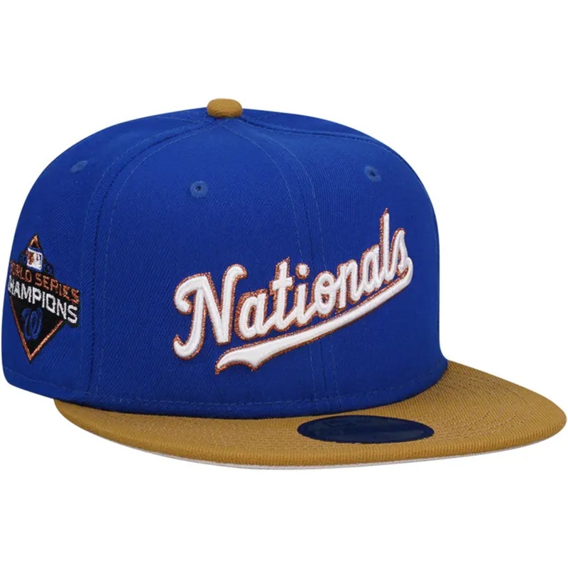 New Era Washington Nationals 2019 World Series Champions Blue/Brown 59FIFTY Fitted Hat