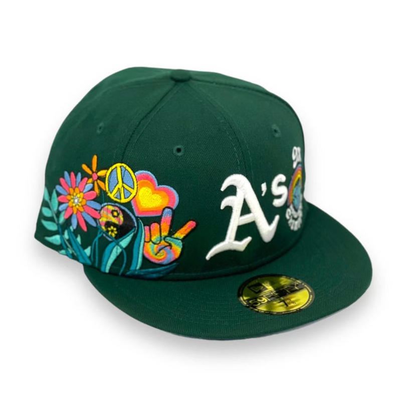 OAKLAND ATHLETICS “GROOVY” NEW ERA 59FIFTY FITTED (SKY BLUE UNDER VISOR) 67/8