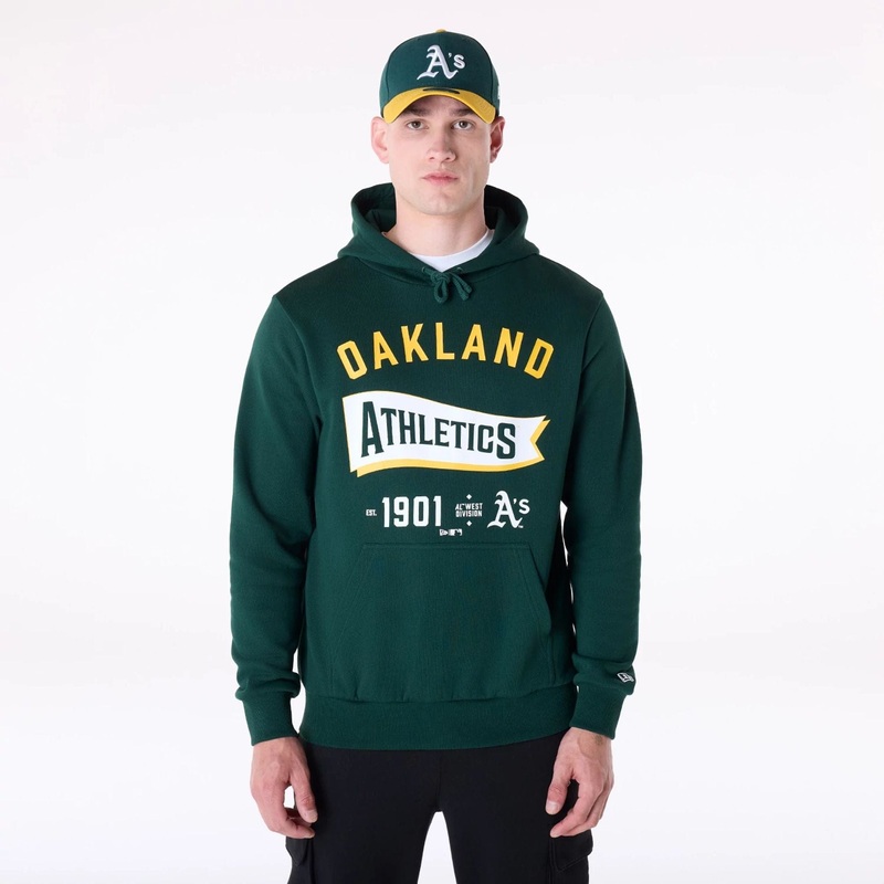 Oakland Athletics MLB Pennant Graphic Dark Green Pullover Hoodie XS