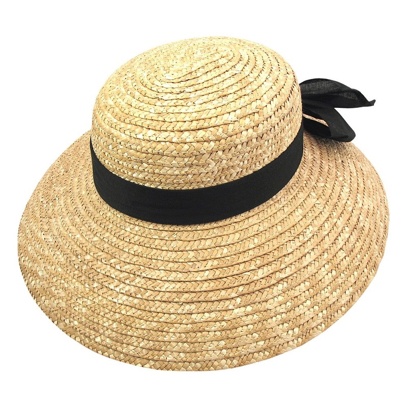sur la tte Milan Boater Straw Sun Hat Wholesale Pack Prepack