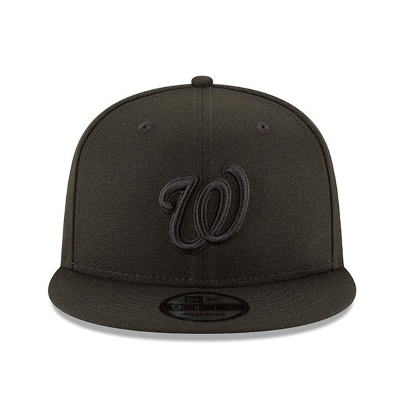 Washington Nationals Basic Snapback 9Fifty New Era MLB Adjustable Hat – Black/Black