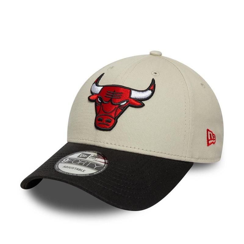 Chicago Bulls 9FORTY NBA Contrast Patch Patch Stone Cap One Size