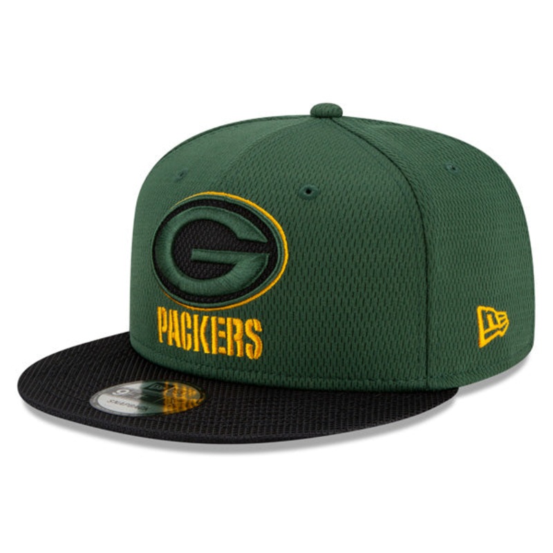 Green Bay Packers New Era 2021 NFL Sideline Road 9FIFTY Snapback Hat – Green/Black