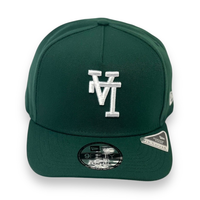 LOS ANGELES DODGERS (DK-GREEN)(UPSIDE DOWN LOGO) “9FIFTY AFRAME” NEW ERA SNAPBACK