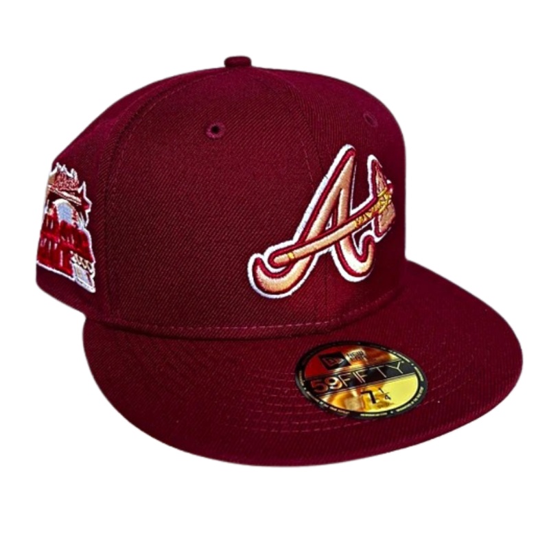 New Era Atlanta Braves Burgundy 2000 All-Star Game Peach UV 59FIFTY Fitted Hat