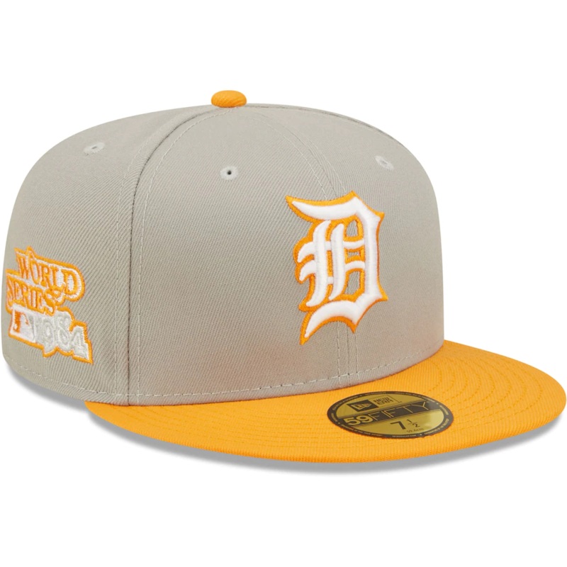 New Era Detroit Tigers Gray/Orange 1984 World Series Cooperstown Collection Undervisor 59FIFTY Fitted Hat