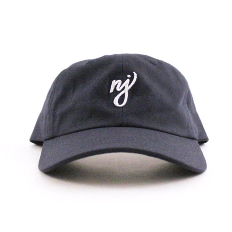 NJ Unconstructed Baseball Adjustable Dad Hat (Navy) One Size