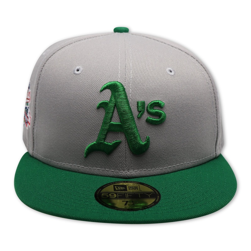 OAKLAND ATHLETICS (GREY) “1989 WORLDSRIES BATTLE OF THE BAY” 59FIFTY FITTED (YELLOW BOTTOM” 67/8
