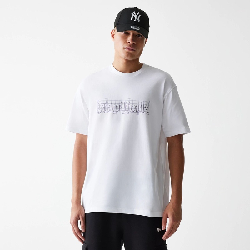 Ode To NY White Oversized T-Shirt 3XL