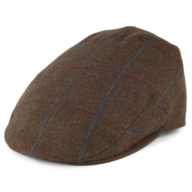 Olney Hats Kinloch Tweed Saxony Flat Cap – Olive S