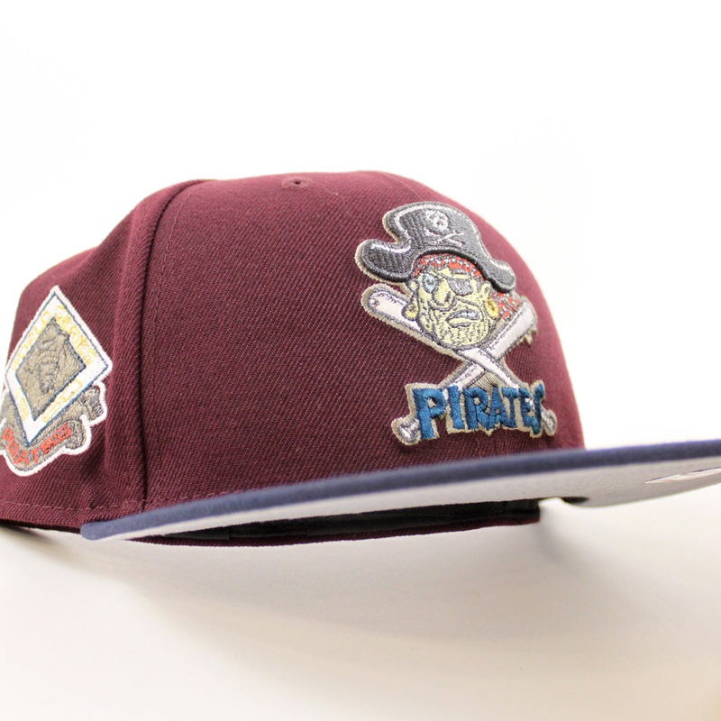 Pittsburgh Pirates 1960 World Series 59Fifty New Era Fitted Hat (Maroon Navy Gray Under Brim) 7