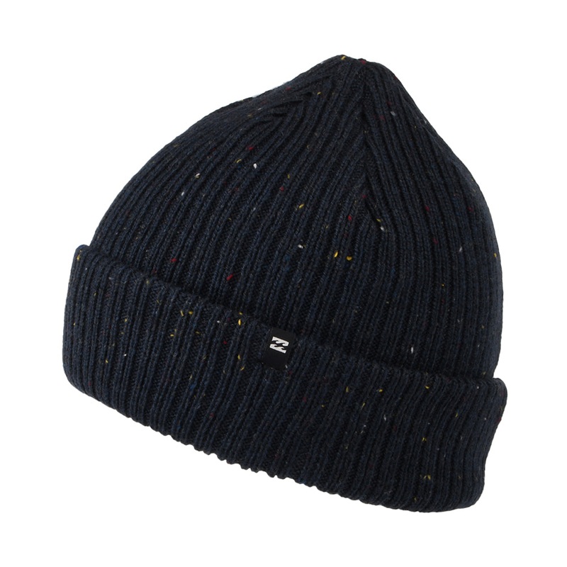 Billabong Hats Arcade Flecked Cuffed Beanie Hat – Navy Blue 1-Size