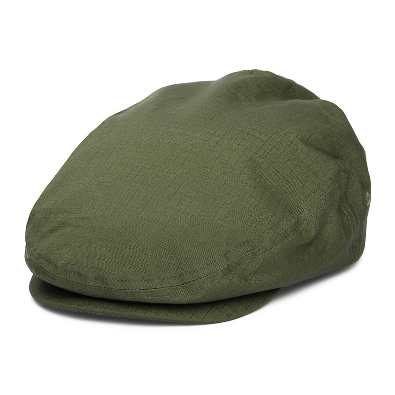 Brixton Hats Hooligan Ripstop Lightweight Flat Cap – Ivy Green Small-56cm
