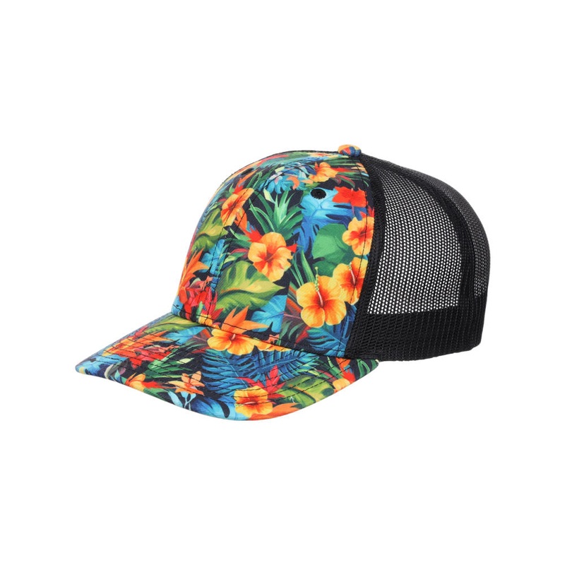 Crowns By Lids Tropical Trucker Cap – Green/Yellow Adjustable