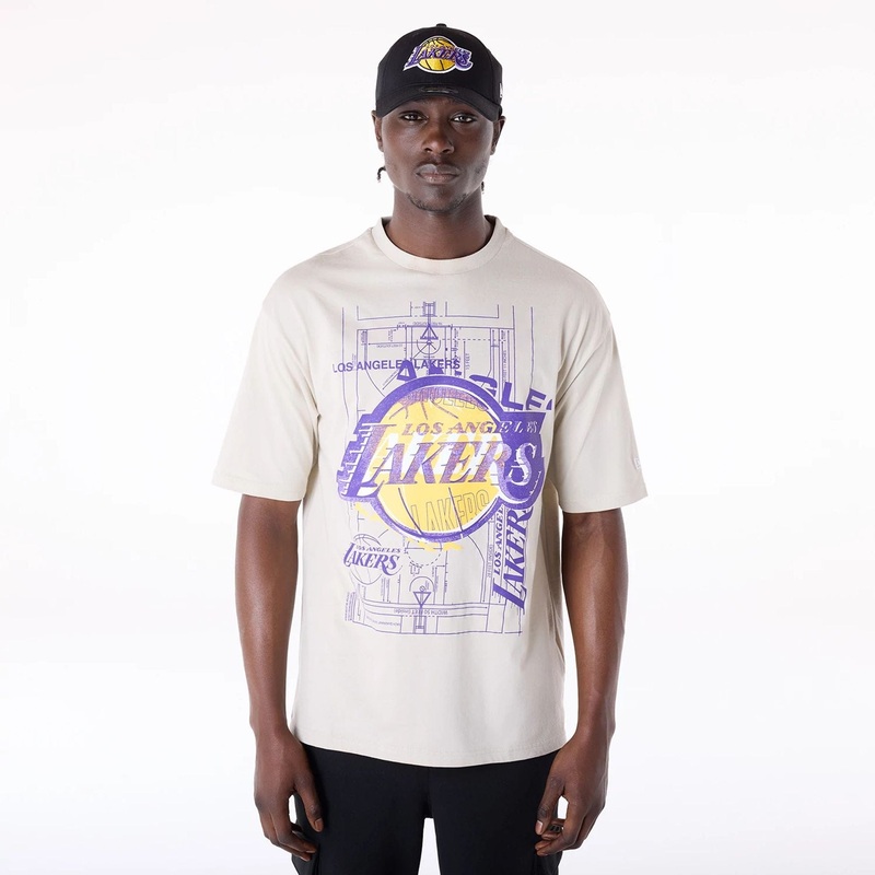 LA Lakers NBA Graphic Cream T-Shirt XS