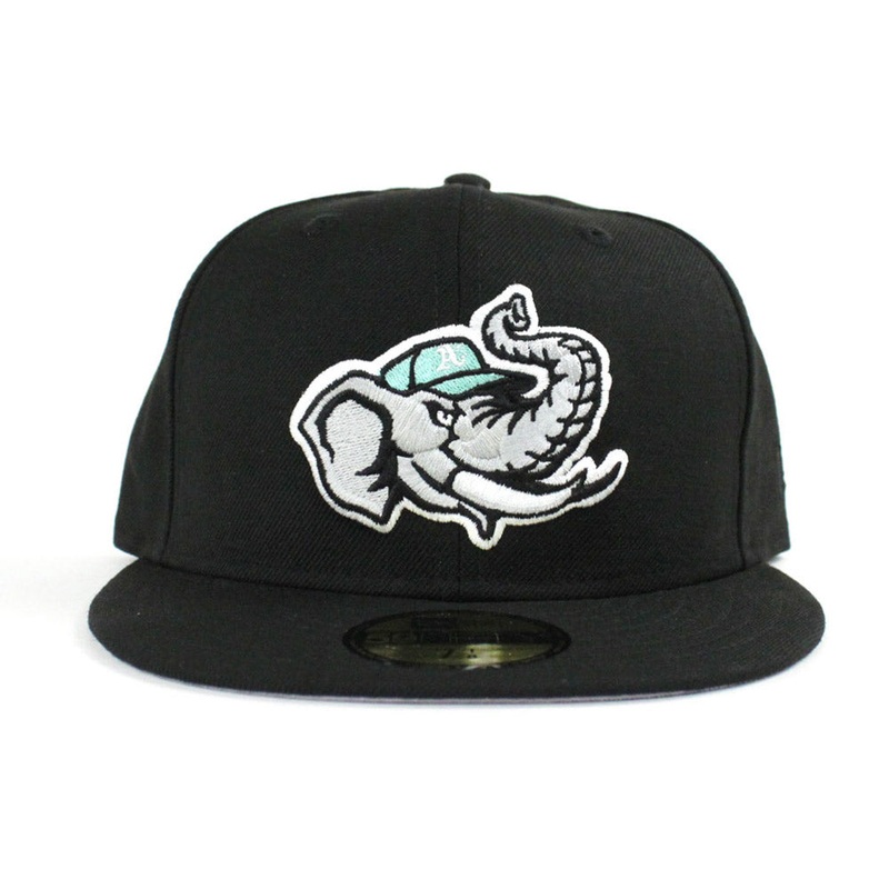 Modesto Athletics New Era 59FIFTY Fitted Hat (Black Air Max 95 OG Fresh Mint Gray Under Brim) 7
