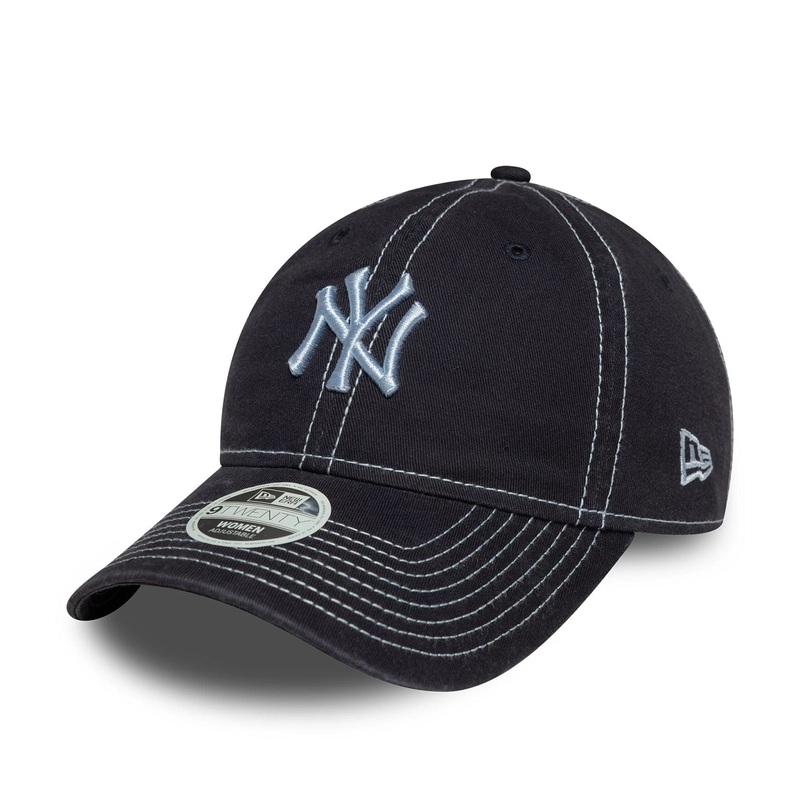 New York Yankees Womens MLB Contrast Stitch Navy 9TWENTY Adjustable Cap OSFM