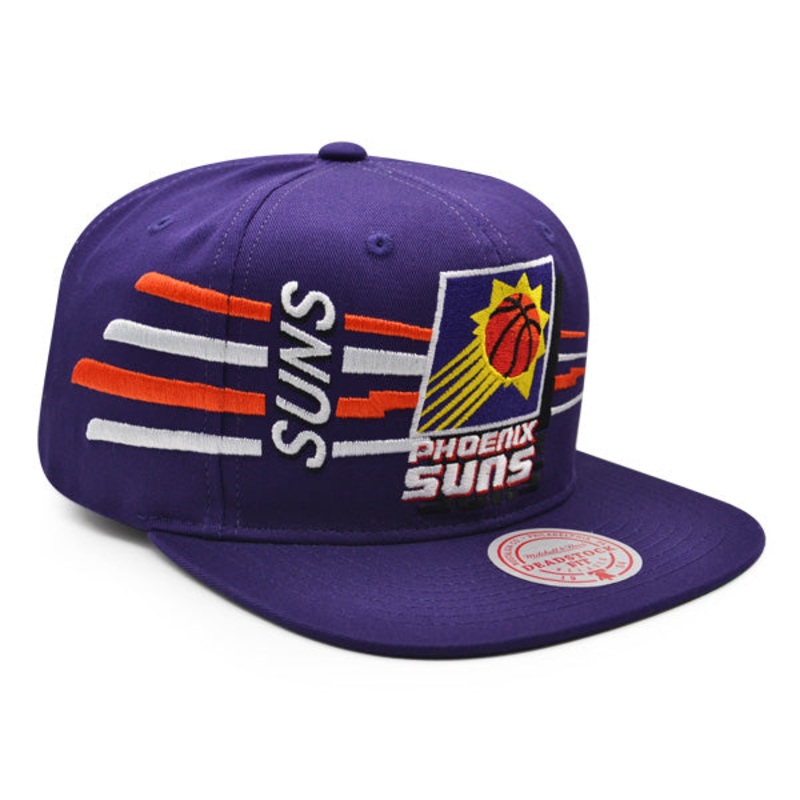 Phoenix Suns Mitchell & Ness RETRO BOLT DeadStock Snapback Hat – Purple/Orange
