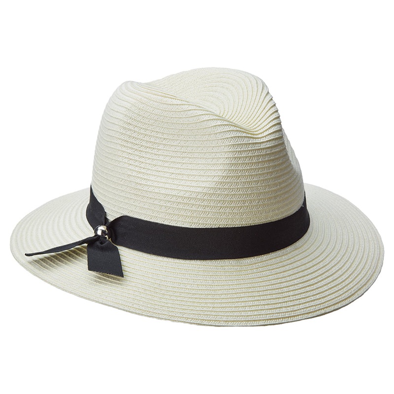 Scala Hats Beatty Paper Braid Safari Fedora Hat – Ivory 1-Size