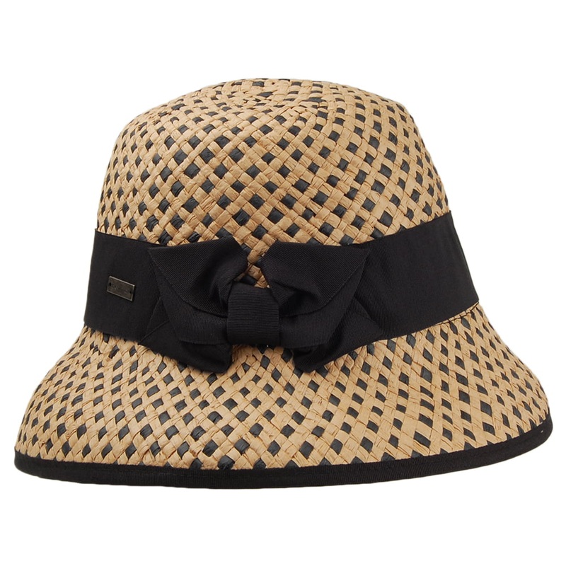 Betmar Hats Bridgitte Sun Hat – Natural-Black 1-Size