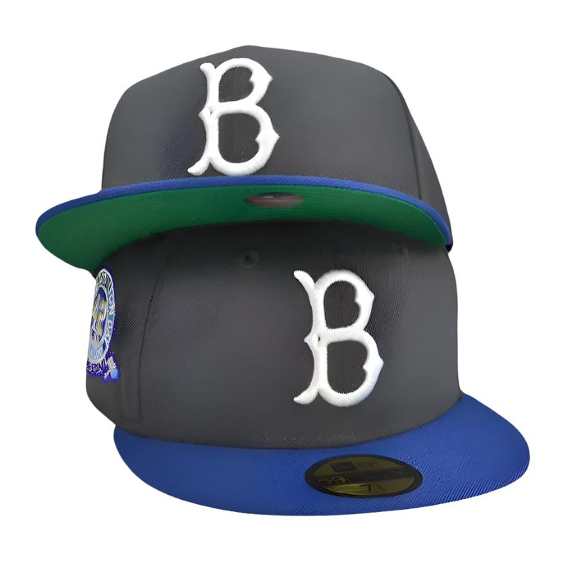 Brooklyn Dodgers “MR 42” Exclusive New Era 59Fifty Fitted Hat – Graphite/Royal 6 7/8