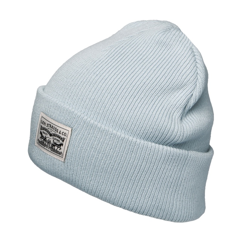 Levi’s Hats Womens Backpatch Cotton Beanie Hat – Light Blue 1-Size