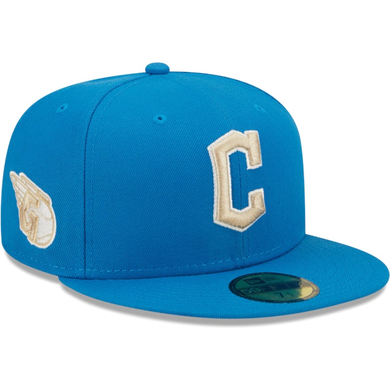 New Era Cleveland Guardians Blue Stone Team Logo Undervisor 59FIFTY Fitted Hat