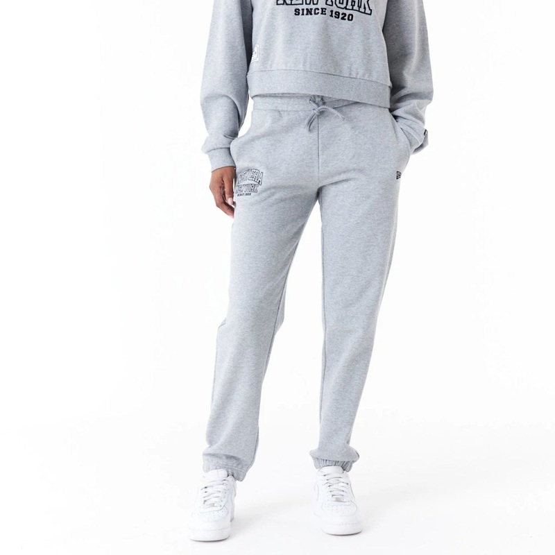New Era Womens Arch Wordmark Grey Joggers XS