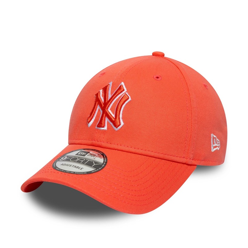 New York Yankees 9FORTY Team Outline Orange Cap One Size