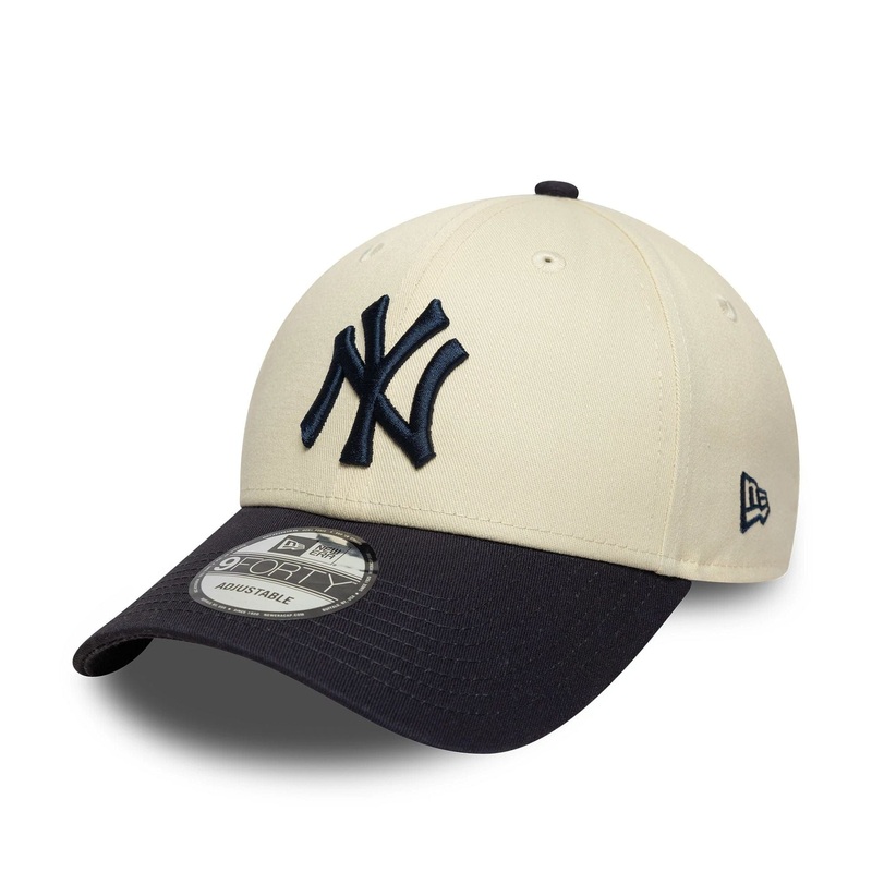 New York Yankees Colour Block Cream 9FORTY Adjustable Cap OSFM