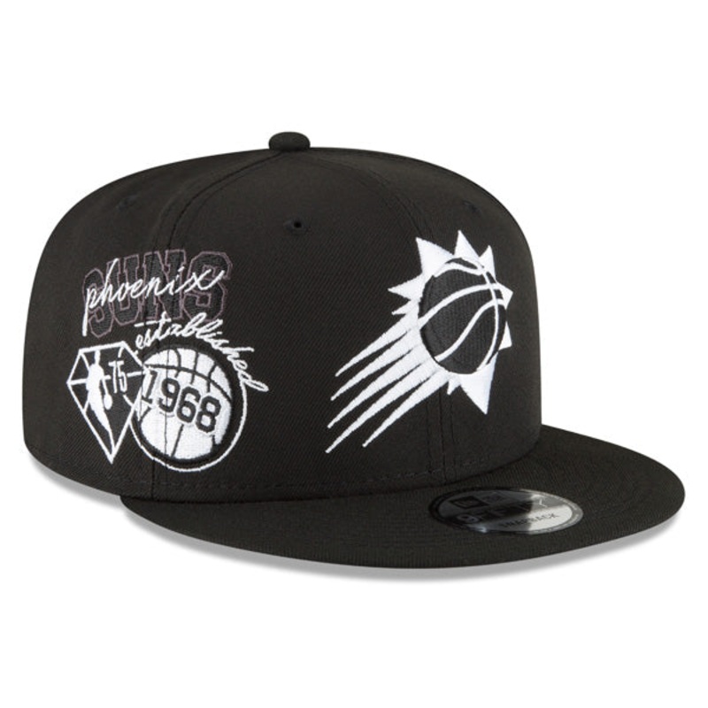 Phoenix Suns New Era 2022 Back Half 9FIFTY Snapback Adjustable Hat – Black