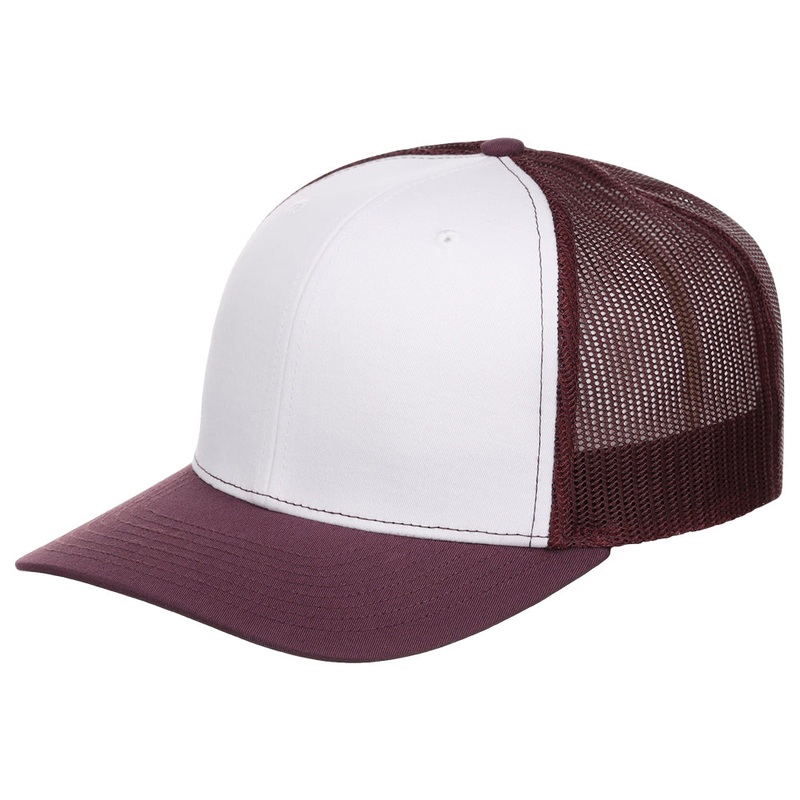 Richardson 112 Trucker – White/Maroon Adjustable