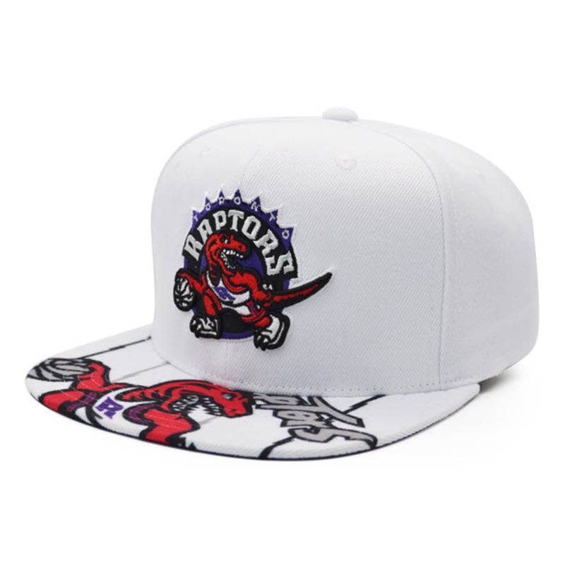 Toronto Raptors Mitchell & Ness SWINGMAN POP Snapback Hat – White