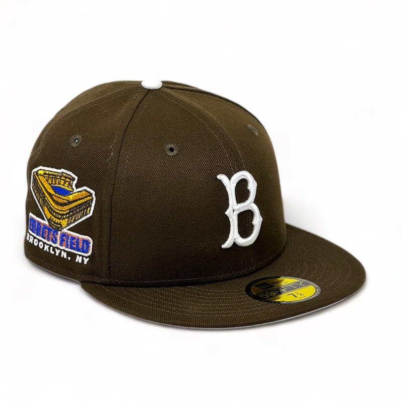 BROOKLYN DODGERS (BROWN) “EBBETS FIELD” NEW ERA 59FIFTY EXCLUSIVE FITTED 67/8