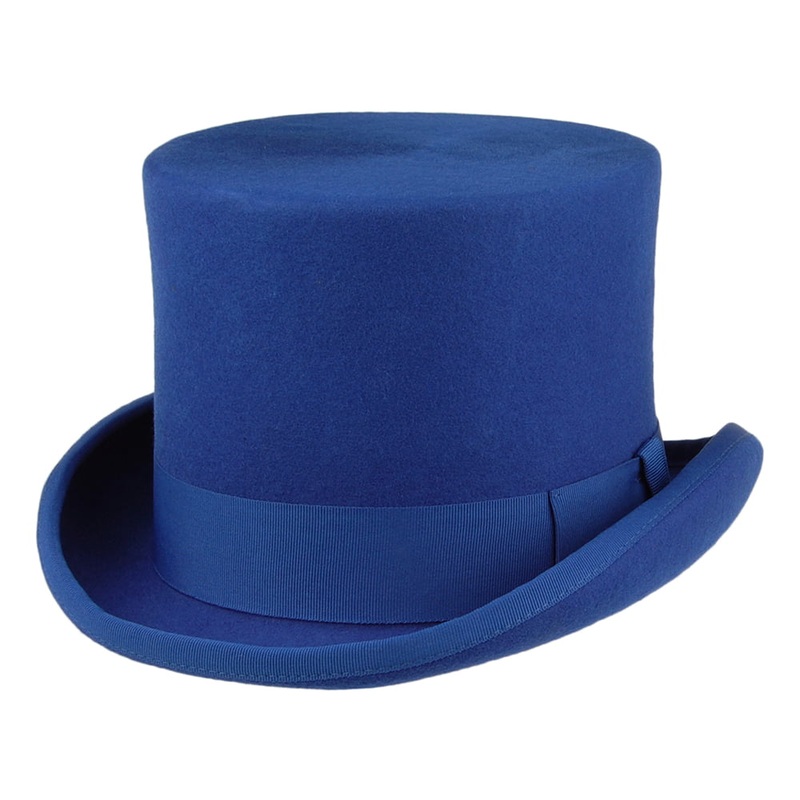 Denton Hats Wool Felt Top Hat – Royal Blue S