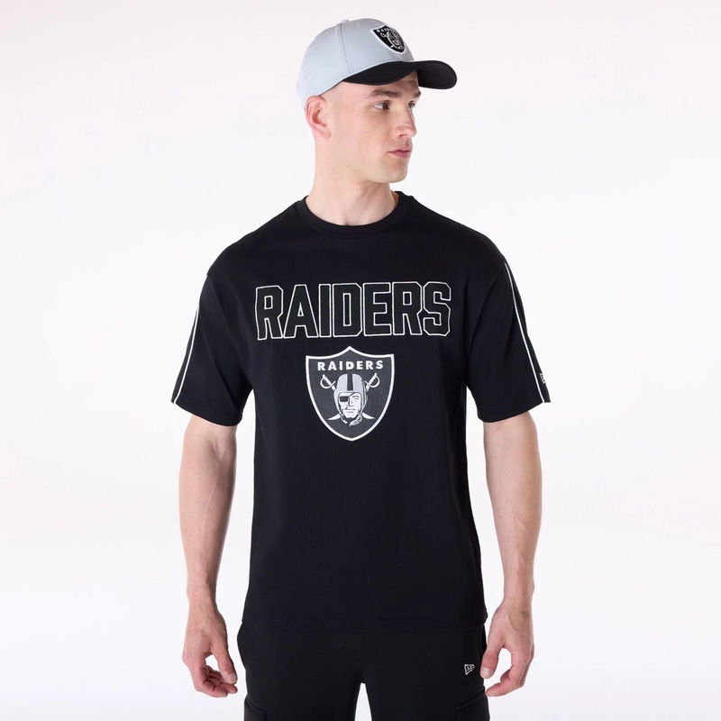Las Vegas Raiders NFL Heritage Black Oversized T-Shirt XS