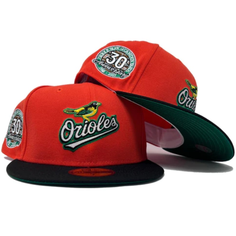 New Era Baltimore Orioles 30th Anniversary Glow in the Dark Pumpkin Collection 59FIFTY Fitted Hat