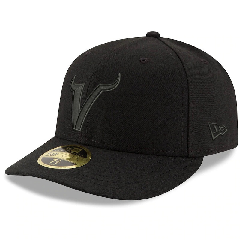 New Era Black Minnesota Vikings Alternate Logo Low Profile 59FIFTY Fitted Hat