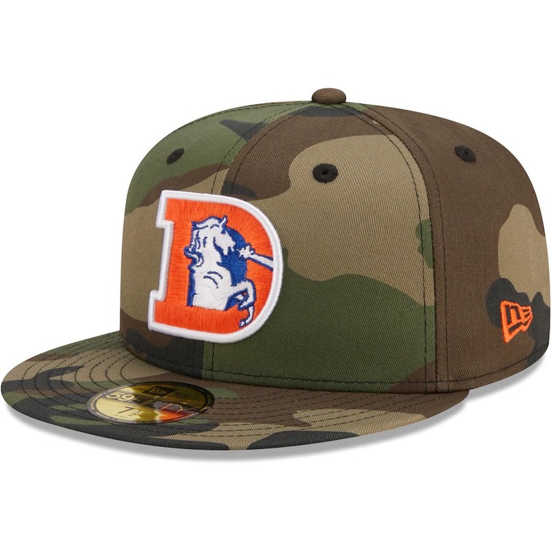 New Era Denver Broncos Camo Woodland 2021 59FIFTY Fitted Hat
