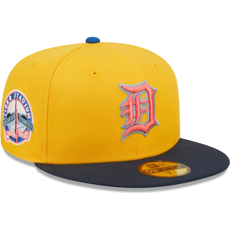 New Era Detroit Tigers Gold/Azure Tiger Stadium Undervisor 59FIFTY Fitted Hat