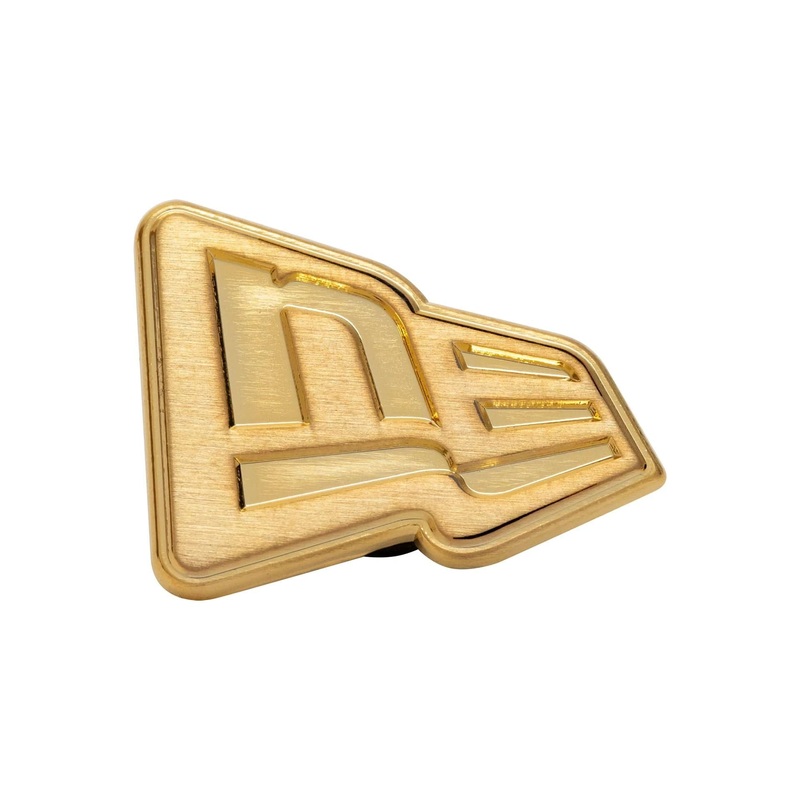 New Era Flag Logo Gold Pin Badge OSFM