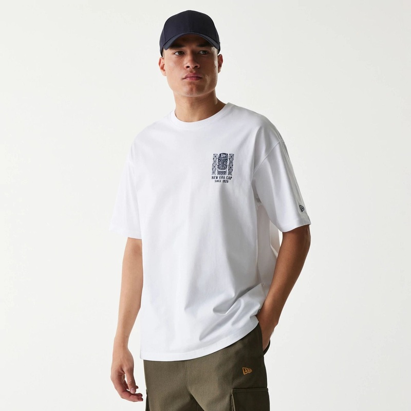 New Era Marine Life Club White Oversized T-Shirt XS