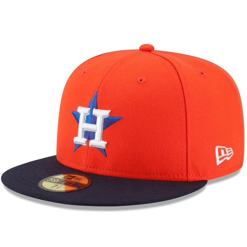 New Era Orange/Navy Houston Astros Alternate Authentic Collection On-Field 59FIFTY Fitted Hat