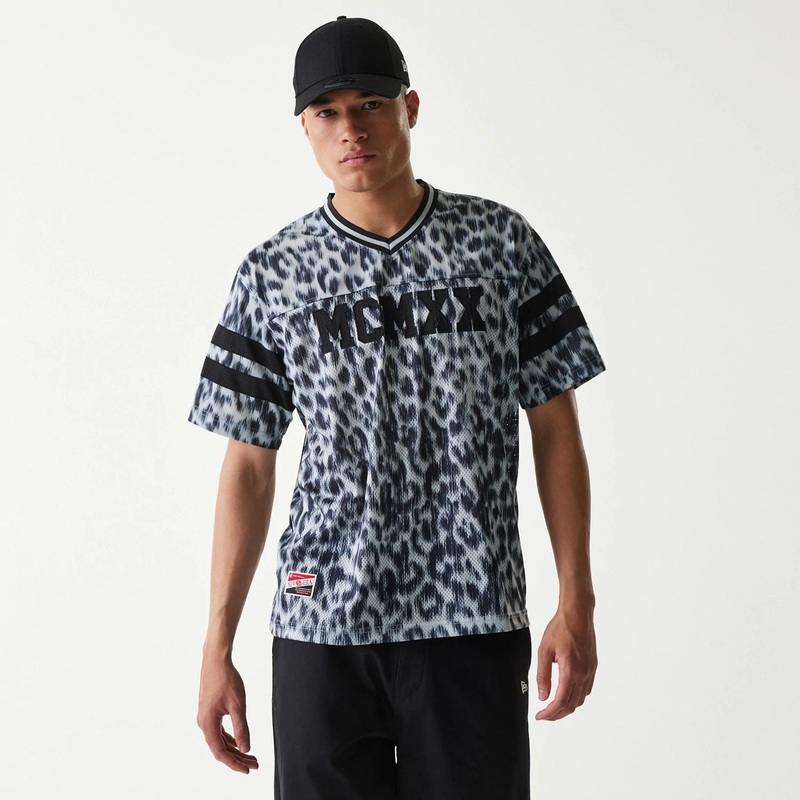 New Era Retro Sports Grey Mesh Jersey XS