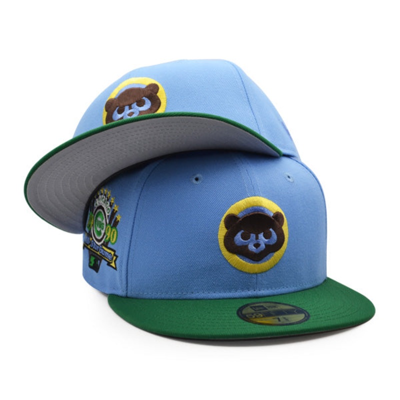 Chicago Cubs 1990 ALL-STAR GAME Exclusive New Era 59Fifty Fitted Hat – Sky/Green 7
