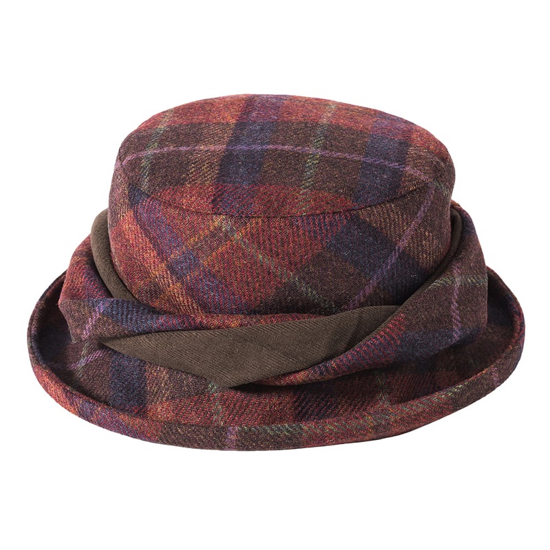 Failsworth Hats British Wool Tartan Bucket Hat – Rust-Multi 1-Size