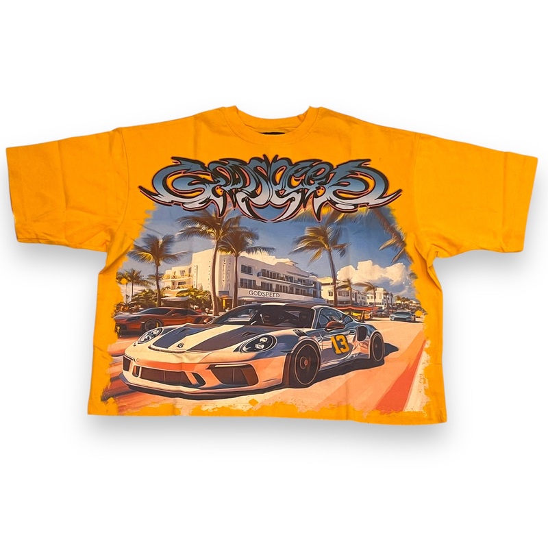 GODSPEED CARS MEET MIAMI (YELLOW) TEE XS